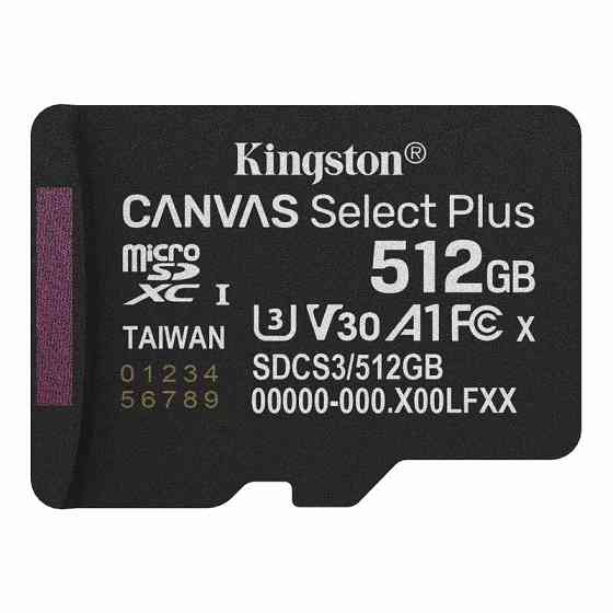 Карта пам'яті microSDXC (UHS-1 U3) Kingston Canvas Select Plus Gen3 512Gb class 10 А1 V30 (R-150MB / s) Одеса