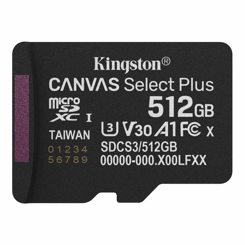 Карта пам'яті microSDXC (UHS-1 U3) Kingston Canvas Select Plus Gen3 512Gb class 10 А1 V30 (R-150MB / s) Одеса - фото 1