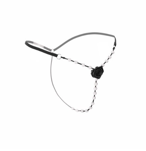 Труси з перлами one size чорний Київ - фото 4