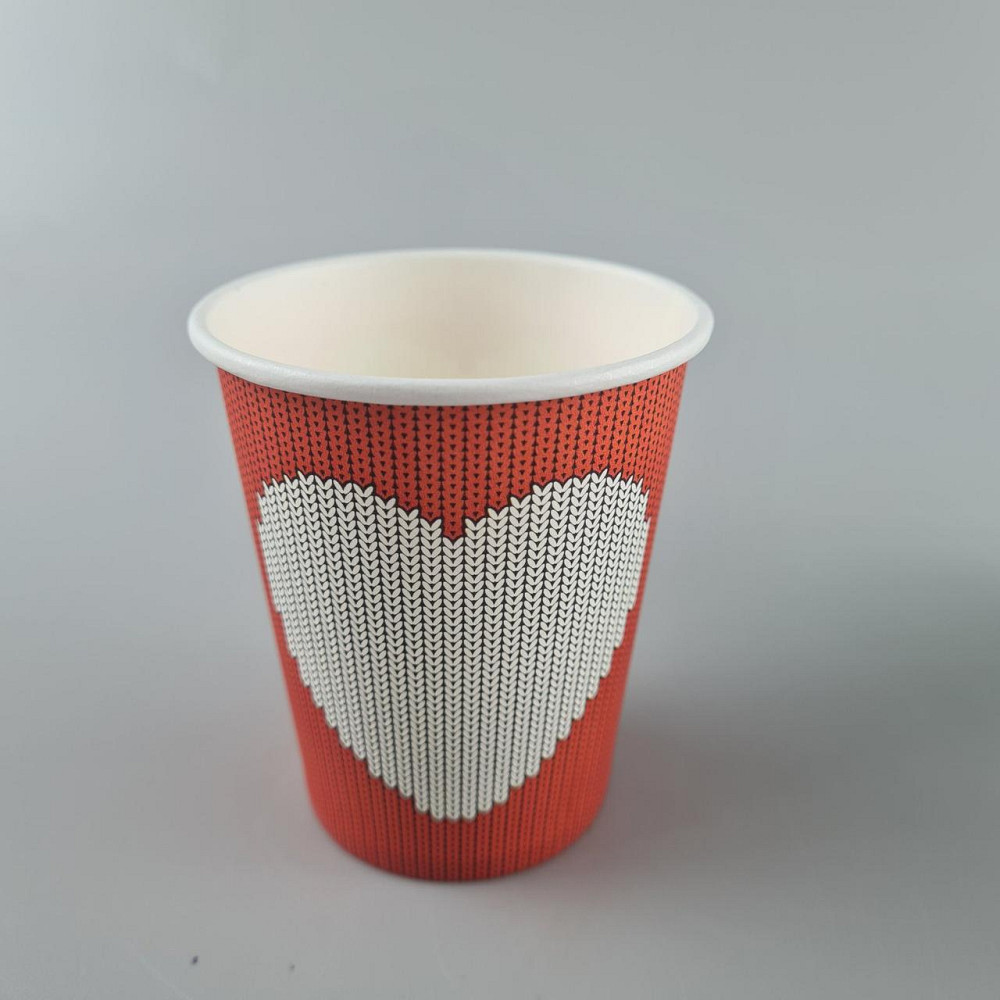 Бумажные стаканы цветные 175мл  "СЕРДЦЕ НА КРАСНОМ"  Маэстро (50 шт) Харків - фото 2