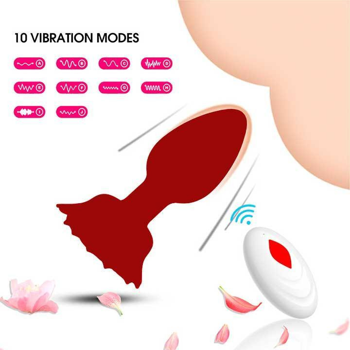 Силиконавая анальная пробка Rose бордо – Анальные игрушки Винница - изображение 2