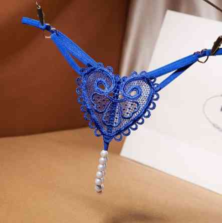 Стрінги з бусами жіночі універсальний синій Київ