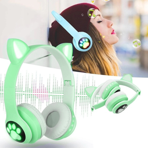 Наушники накладные cat Cat VZV 23M Детские блютуз наушники Стерео с кошачьими ушками AB-94 Львов - изображение 8