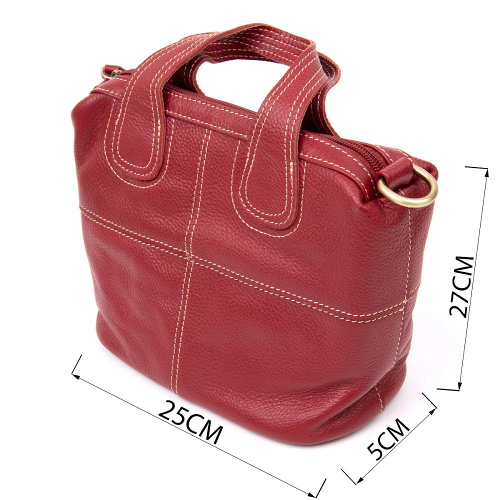 Сумка жіноча на блискавці флотар Vintage 20405 Червона Київ - фото 5