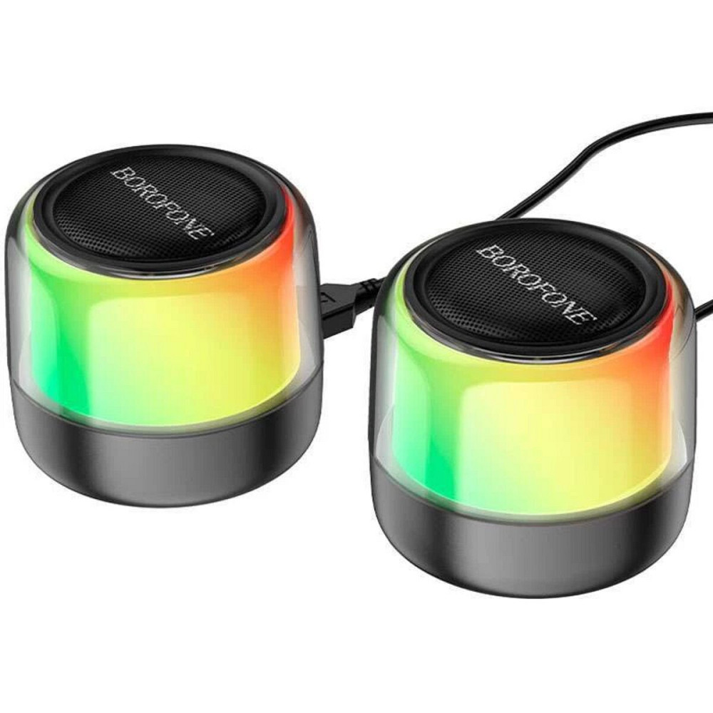 Портативна колонка BOROFONE BP12 Colorful BT wired 2-in-1 computer speaker Black Київ - фото 1