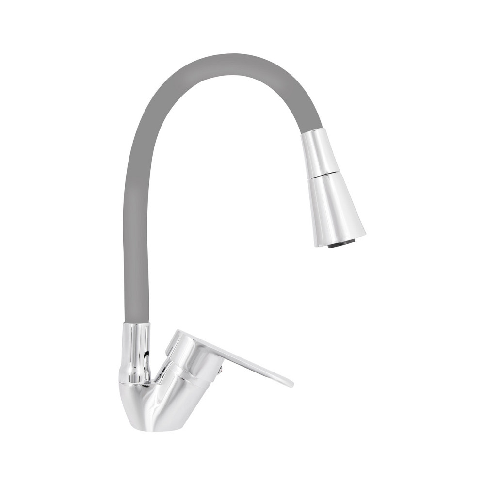 Змішувач для кухні Lidz Tani 008F3 з гнучким виливом (k40) LDTAN008F3GCR39507 Chrome/Grey Київ - фото 16