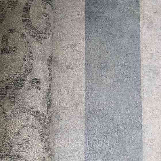 Обои флизелиновые эко Decoprint Essentials EE22560 полосы широкие зеленые структура под штукатурку Киев