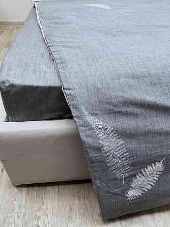 Ecotton Підковдра на блискавці Ecotton полуторний 150х215 см сатин із бавовни сірого кольору дв Коломыя