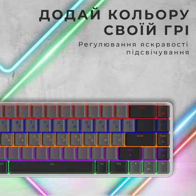 Клавиатура GamePro MK122R Red Swich Low Profile Wireless Dark Gray (MK122R) Винница - изображение 7