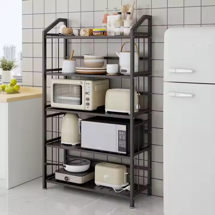 Стелаж универальный на 5 полок металлический многофункциональный цвет черный Каменец-Подольский - изображение 1