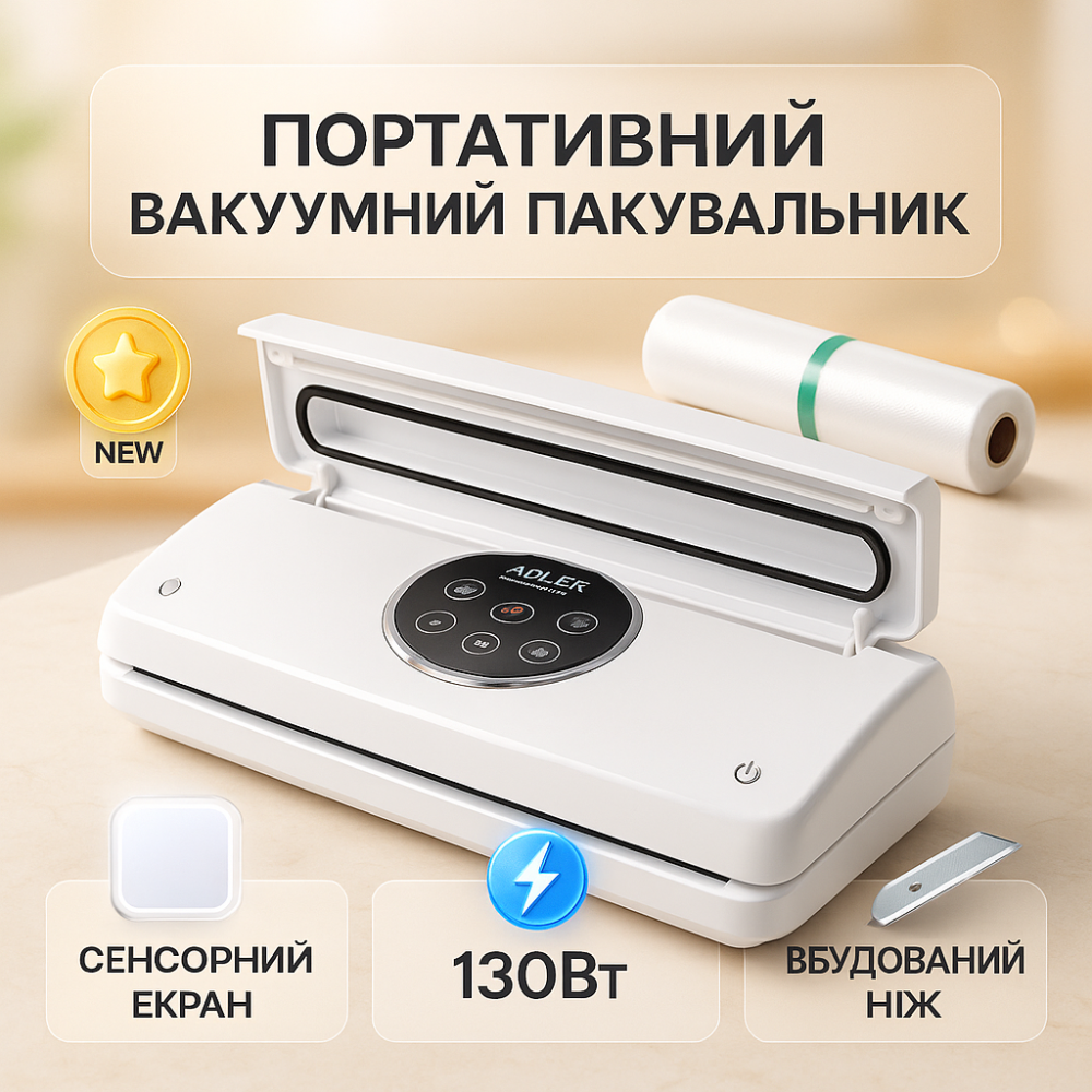 Вакуумный упаковщик для продуктов электрический Adler AD 4503 GY-66 Львов - изображение 20