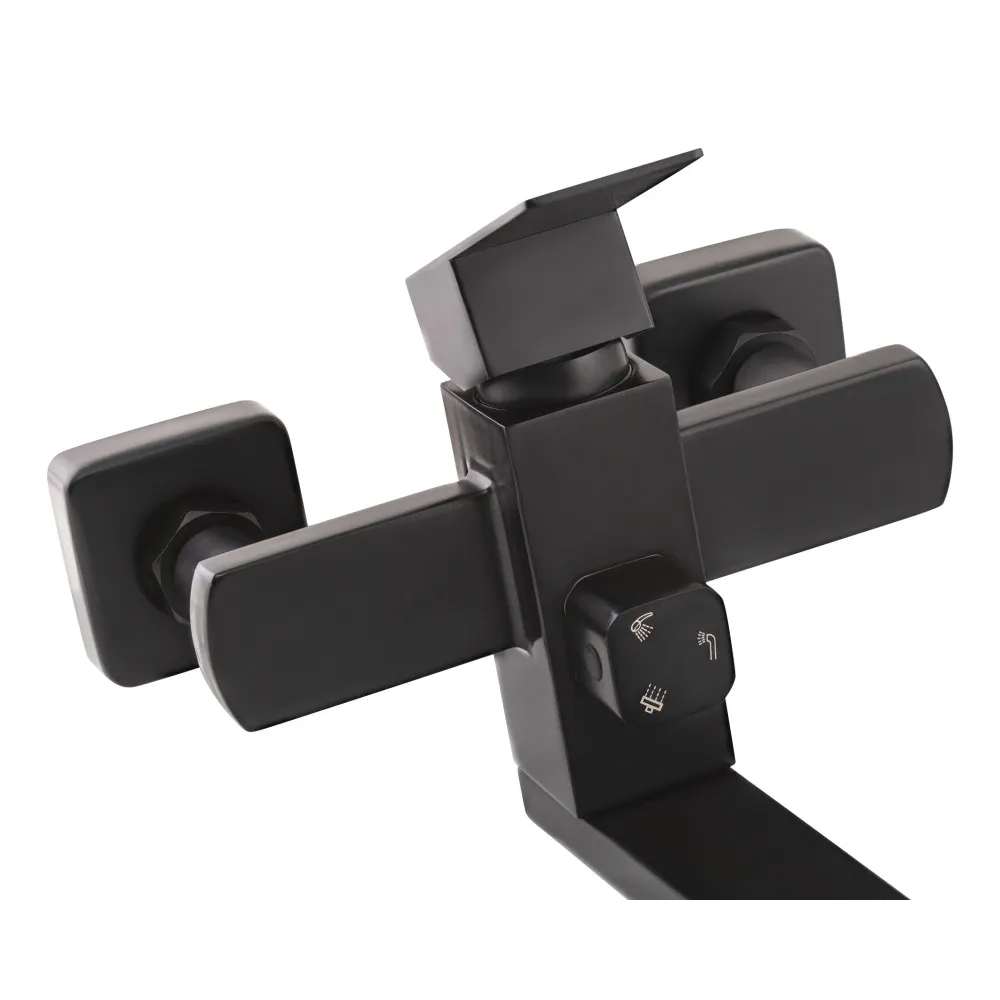 Душевая система универсальная Lidz Kubis 1030 на три потребителя (с изливом) (k35) LDKUB1030BLA35724 Black Киев - изображение 4