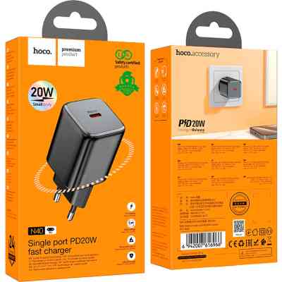 Зарядний пристрій HOCO N40 Mighty USB-C PD20W Black (6942007616966) Вінниця