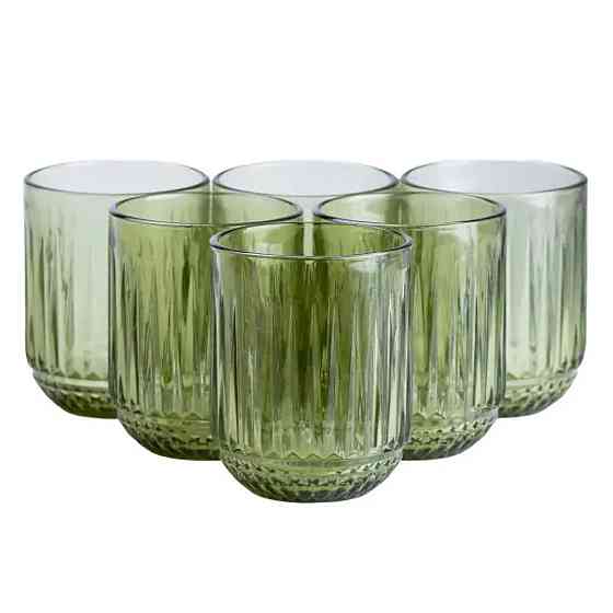 Набір зелених склянок 250 мл, 6 штук Київ