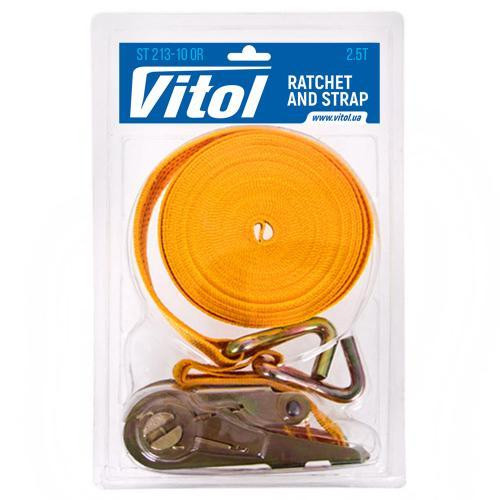 Стяжка вантажу 3Т ST-213-10 OR 47 мм х 10 м в пластиковій оболонці Харків - фото 5