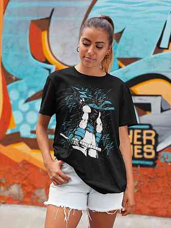 Футболка чоловіча з аніме принтом Блакк Стар Соул Еатер оверсайз (S/M/L) Чорний AnimeJ0464 Дніпро