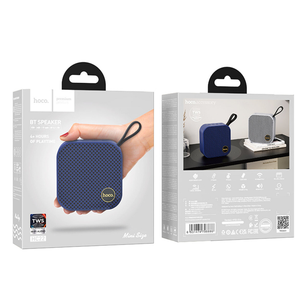 Портативна колонка HOCO HC22 Auspicious sports BT speaker Blue (6931474798886 ) Київ - фото 3
