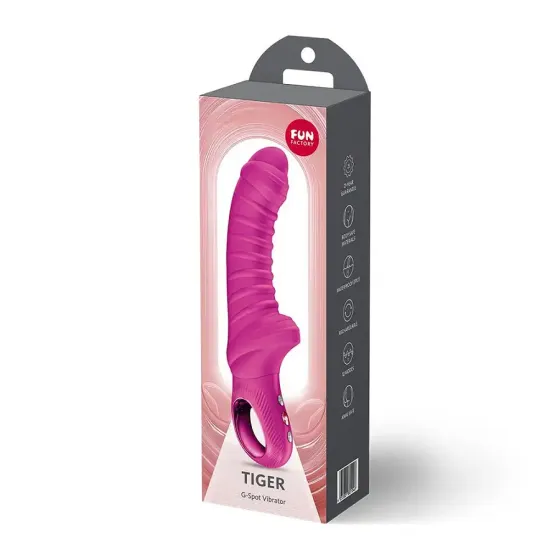 Вібратор для точки G Fun Factory TIGER Magenta, ребристий, підходить для анальної стимуляції Львів