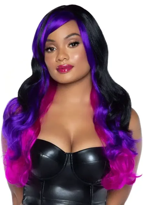 Leg Avenue Allure Multi Color Wig Black/Purple Львов - изображение 1