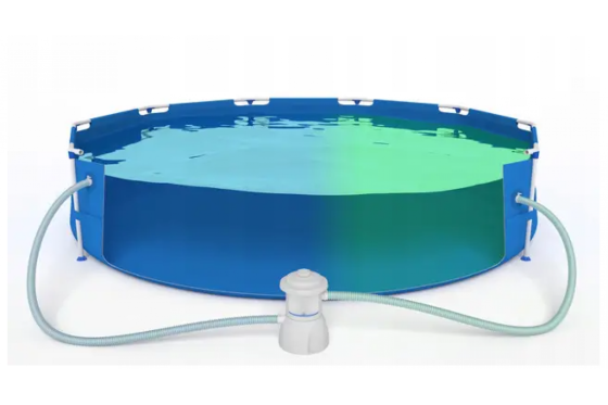 Каркасный садовый бассейн Avenli (305 х 76 см) круглый, для взрослых и детей, Синий (17798) Киев