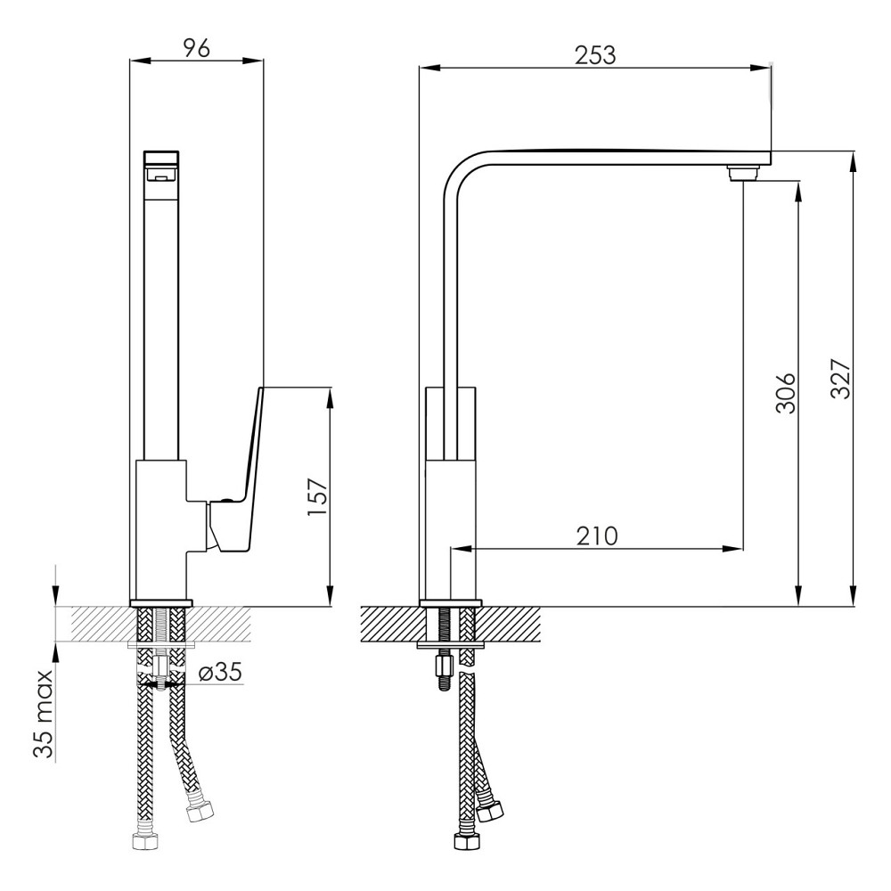 Смеситель для кухни Imprese VIOLIK хром f03410801AA Киев - изображение 2