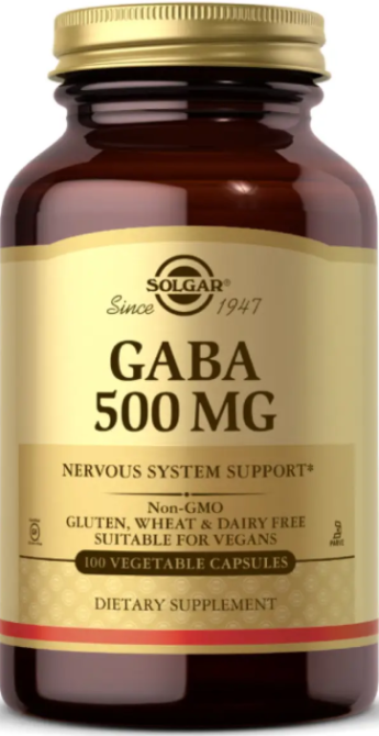 ГАМК (Гамма-аминомасляная кислота) Solgar  GABA 500mg 100 вег капс Киев - изображение 1