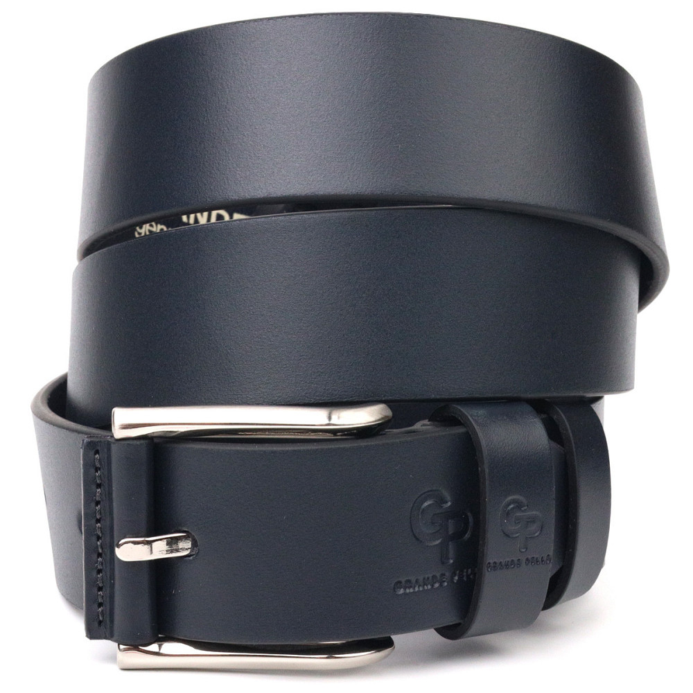 Идеальный ремень для мужчин из натуральной кожи Grande Pelle 21470 Синий Киев - изображение 1