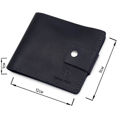 Портмоне Grande Pelle Шкіряне Темно-синє (11519) Вінниця - фото 3