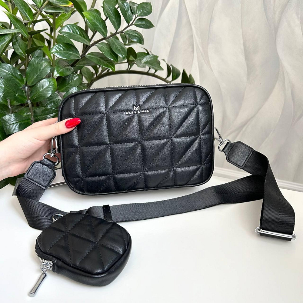 Брендова жіноча сумка крос-боді. Жіноча чорна сумка маленька через плече. 8862 Київ - фото 1