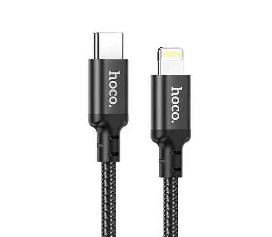 Кабель HOCO X14 Type-C to iP 3A, 20W, 2m, nylon, aluminum connectors, Black Київ