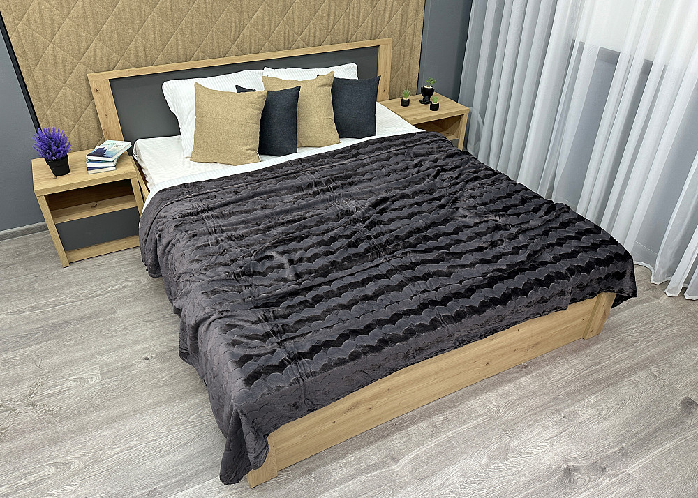 Плед-покривало 200х230 см (+-5см) Графітовий (87-251) Київ - фото 5