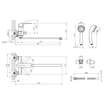 Смеситель Agua Agua Merida-C071 (CV035426) Винница - изображение 8