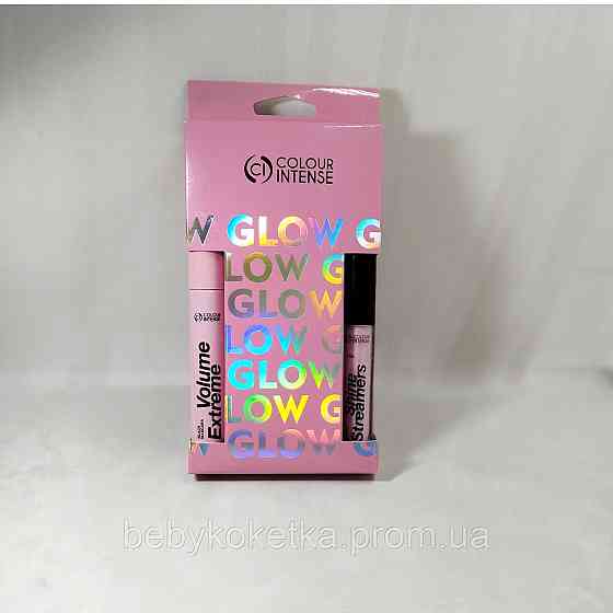 Набір косметичний Glow Set TM Colour Intense туш для вій і глітер для обличчя. Львів