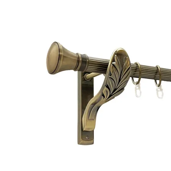 Карниз Orvit Люксор металевий однорядний ретро рифлена труба кільце металеве Антик 25 мм 300 см (00-00016621) Львов