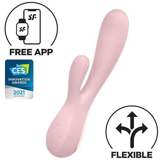 Смарт вибратор-кролик Satisfyer Mono Flex Mauve, 2 мотора, управление через интернет Sex Aura Киев