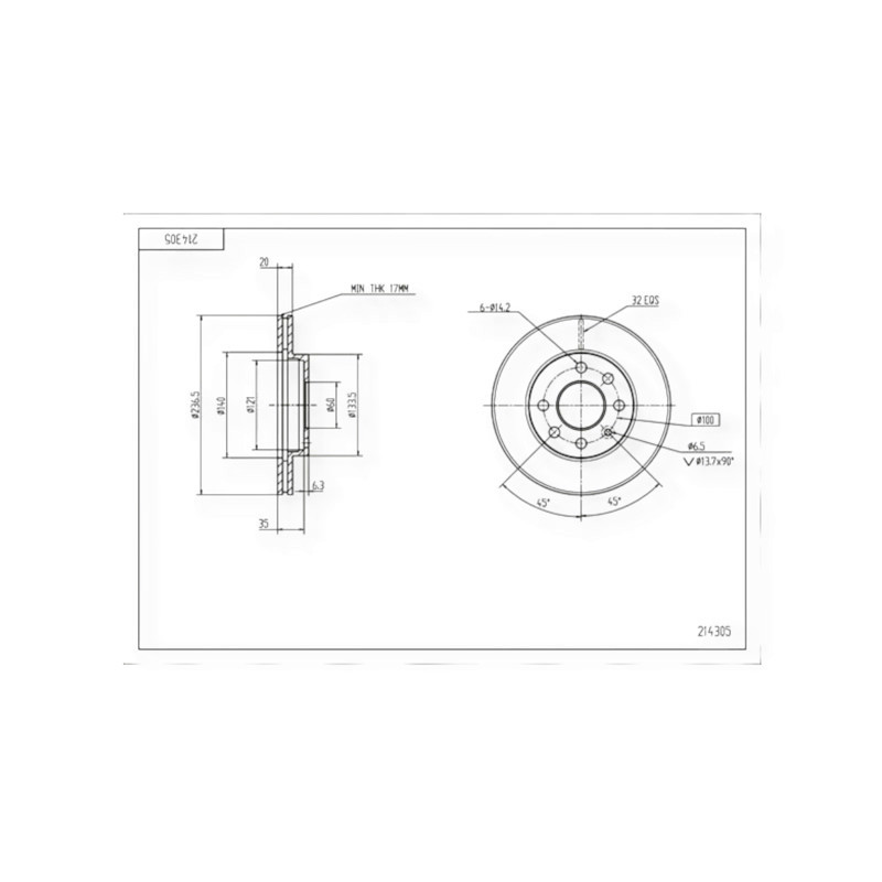 Диск Lanos, Sens, Aveo, Nexia передний (R13) тормозной Мукачево - изображение 1