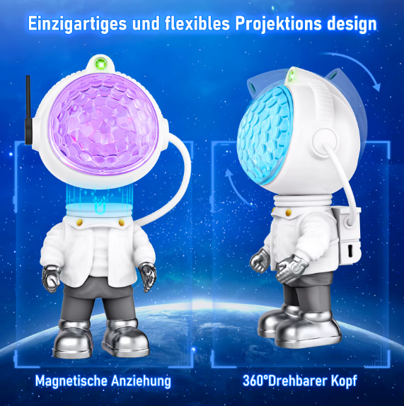 Вітринний зразок Проєктор галактики Space Buddy Astronaut, зоряне небо, LED нічник, проєкція 360°, пульт ДК Київ - фото 15