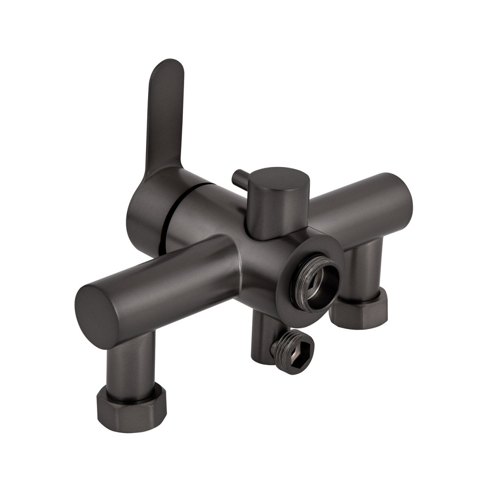 Змішувач для ванни Brinex Pure 005 з довгим поворотним виливом (з душовим гарнітуром) Graphite BRIPUR005GRP Київ - фото 4