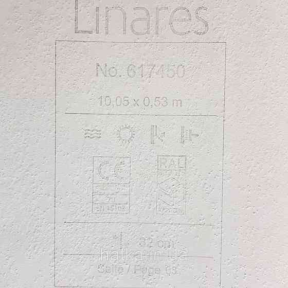 Шпалери вінілові на флізелін Rasch Linares 0.53х10 листя папороті жовті на чорному 617450 Київ