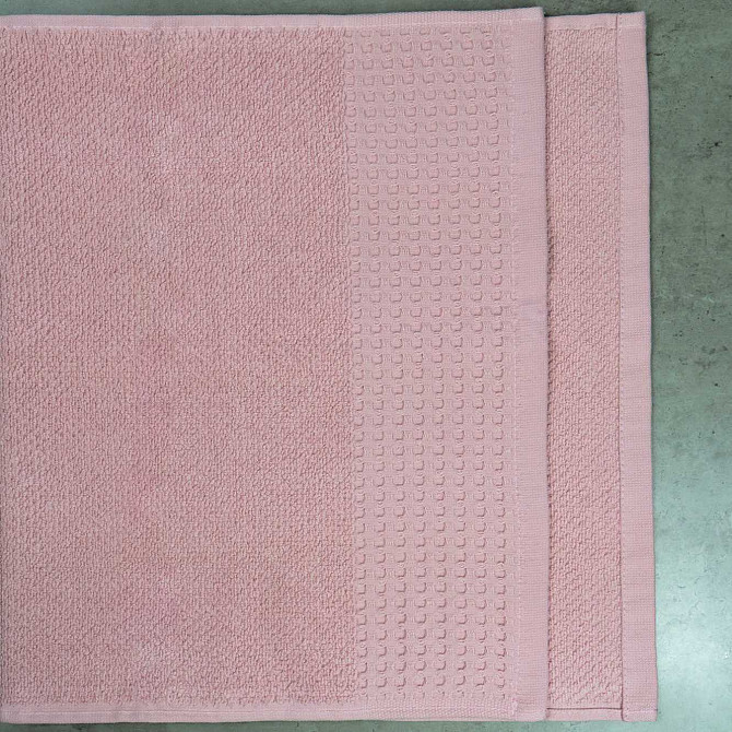 Комплект махровых полотенец Вафельный Бордюр 3шт GM Textile 40х70см, 50х90см, 70х140см 500г/м2 (Розо Сумы - изображение 3