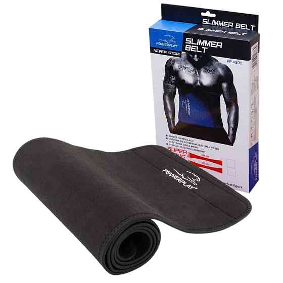 Пояс для схуднення PowerPlay 4301 (125*30 см) Чорний Луцьк