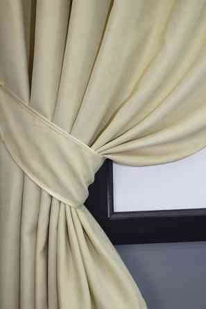Комплект коротких штор VR-Textil Микровелюр SPARTA № 844ш Кремовый 130х170 см 2 шт (35-0006) Киев
