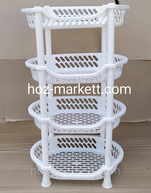 Пілочка етажерка пластикова для ванної та кухні (біла) Харків - фото 10