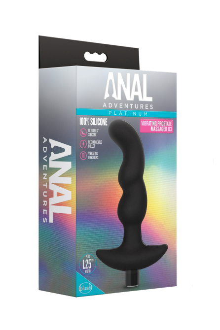 Масажер простати Blush Anal Adventures Platinum Silicone Vibrating Sex Aura Київ - фото 7