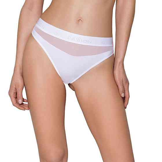 Трусики з прозорою вставкою Passion PS006 PANTIES XL, white Sex Aura Київ