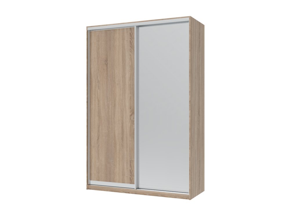 Шкаф-купе двухдверный Doros Сити Лайт 150х60х225 см Дуб сонома/1 Зеркало (DRS-011083) Днепр - изображение 1