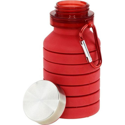 Пляшка для води Bergamo Pagoda силіконова 550 мл червоний (3000B-2) Вінниця - фото 2