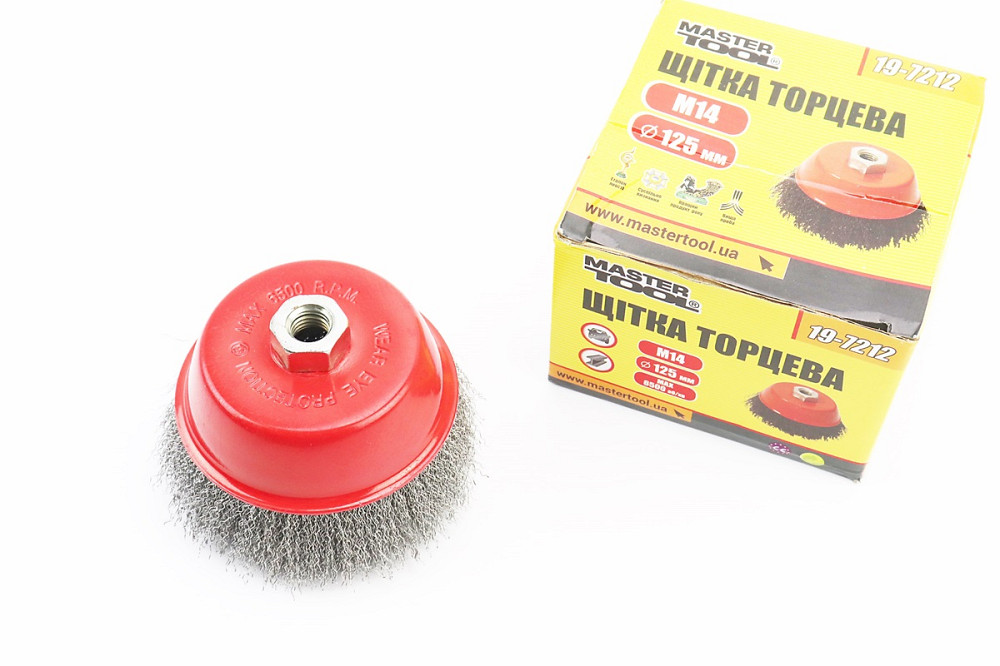 Щітка торцева М14 D-125мм з рифленого дроту 19-7212 Киев - изображение 1