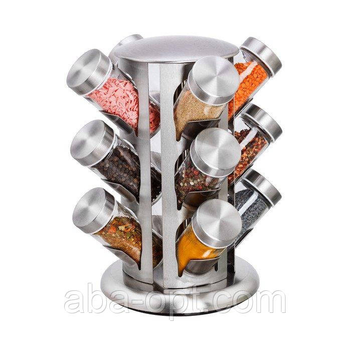Органайзер Термик для специй нержавеющая сталь на 12 стеклянных емкостей Н 25 см ( шт ).Aba-Opt Одесса - изображение 1