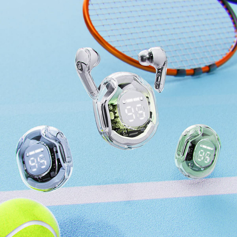 Навушники ACEFAST T8 Crystal color (2) bluetooth earbuds White Moon Київ - фото 2